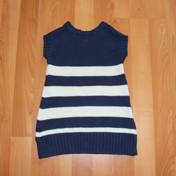 Old Navy Navy White Striped Heart Sweater Dress - Picture 2 of 8